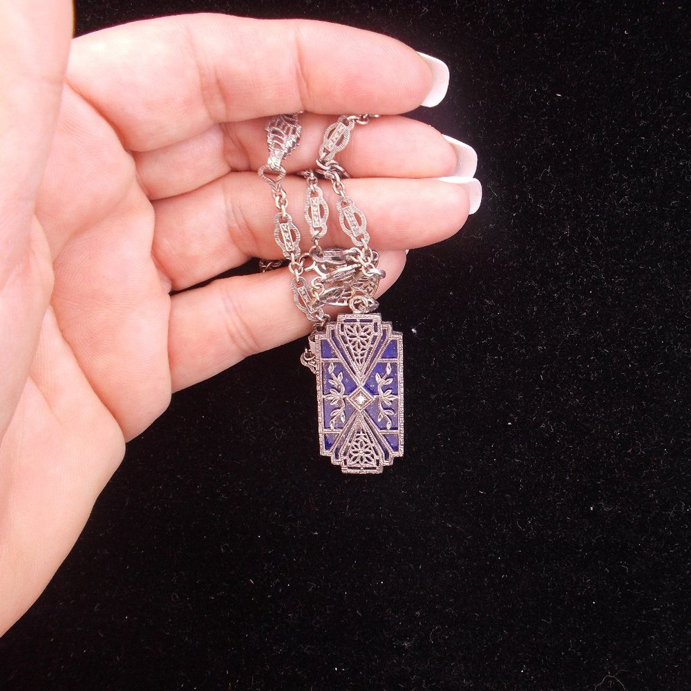 Lapis Lazuli & Sterling Silver Pendant